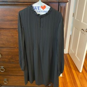 CeCe Black Ruffle Neck Shift Dress